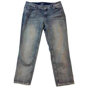 J.Jill Authentic Fit Crop Womens Size 4 Mid-Rise Blue Denim Jeans